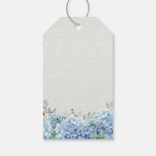 SINI Blue Hydrangea Geschenk Tag Geschenkanhänger (Rückseite)