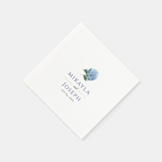 SINI Blue Hydrangea Paper Napkin Serviette (Ecke)