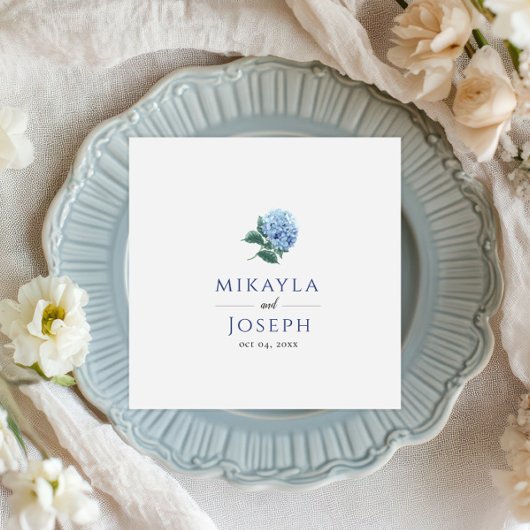 SINI Blue Hydrangea Paper Napkin Serviette