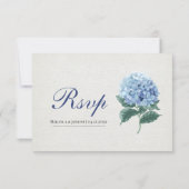 SINI Blue Hydrangea Response Card RSVP Karte (Rückseite)