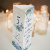 SINI Blue Hydrangea Tri Fold Menü Poster