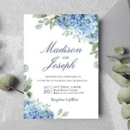 SINI Blue Hydrangea Wedding Invite Einladung
