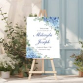 SINI Blue Hydrangea Willkommens Vertikales Poster