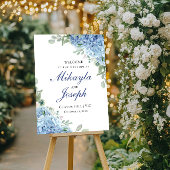 SINI Blue Hydrangea Willkommens Vertikales Poster