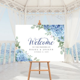 SINI Blue Hydrangea Willkommenspopster Poster