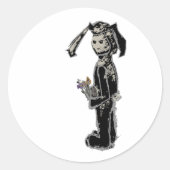 sinibunny runder aufkleber (Vorderseite)