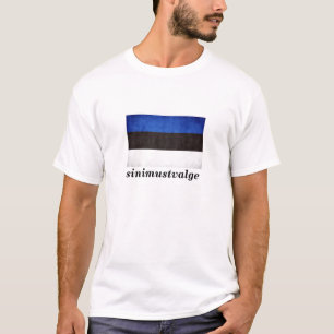"sinimustvalge" Estland-Flagge T-Shirt