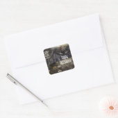 Sinister Avenue Beängstigend Halloween-Party Gefal Quadratischer Aufkleber (Umschlag)