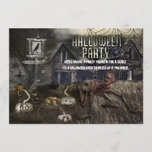 Sinister Avenue Beängstigendes Halloween-Party Ein Einladung