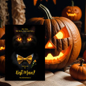 Sinister Cat's Glowing Yellow Eyes Best Man  Einladung
