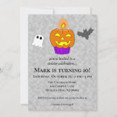 Sinister Celebration Cupcake Halloween Geburtstag Einladung (Vorderseite)