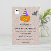 Sinister Celebration Partys Halloween Geburtstag Einladung (Stehend Vorderseite)