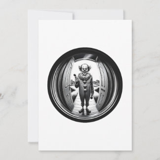 Sinister Clown an deiner Tür | Fisheye Einladung