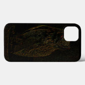 Sinister Dark Owl glühende Augen Schwarz Case-Mate iPhone Hülle (Rückseite (Horizontal))