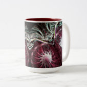 Sinister Face Fraktal Artists Zweifarbige Tasse (VorderseiteRechts)