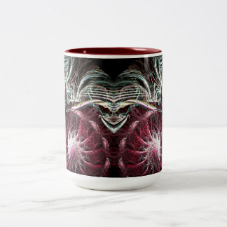 Sinister Face Fraktal Artists Zweifarbige Tasse