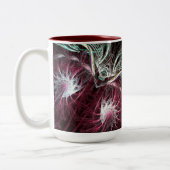 Sinister Face Fraktal Artists Zweifarbige Tasse (Links)