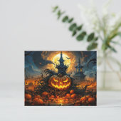Sinister Glows Happy Halloween Postkarte (Stehend Vorderseite)
