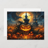 Sinister Glows Happy Halloween Postkarte (Vorne/Hinten)