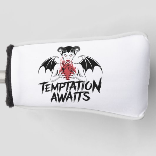 Sinister-Gothic-Dämonendesign - die Versuchung ste Golf Headcover (Vorderseite)