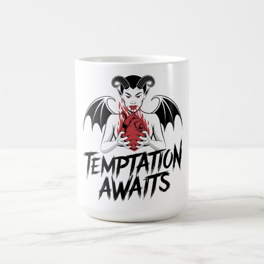 Sinister-Gothic-Dämonendesign - die Versuchung ste Kaffeetasse (Mittel)