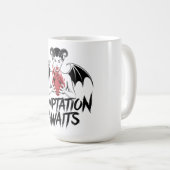 Sinister-Gothic-Dämonendesign - die Versuchung ste Kaffeetasse (VorderseiteRechts)