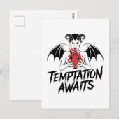 Sinister-Gothic-Dämonendesign - die Versuchung ste Postkarte (Vorne/Hinten)