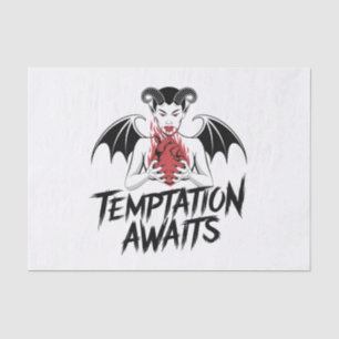 Sinister-Gothic-Dämonendesign - die Versuchung ste Seidenpapier