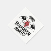 Sinister-Gothic-Dämonendesign - die Versuchung ste Serviette (Ecke)