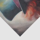 Sinister Grin: Beängstigender Clown-Dekoupage Seidenpapier (Detail)