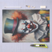 Sinister Grin: Beängstigender Clown-Dekoupage Seidenpapier (Handwerk)