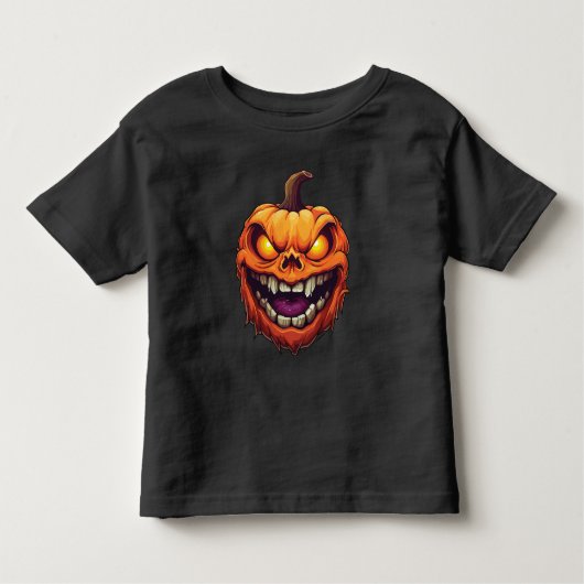 Sinister Grinning Pumpkin Head Kleinkind T-shirt (Vorderseite)