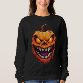 Sinister Grinning Pumpkin Head Sweatshirt