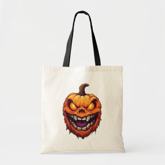 Sinister Grinning Pumpkin Head Tragetasche (Vorne)