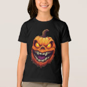 Sinister Grinning Pumpkin Head Tri-Blend Shirt (Vorderseite)
