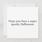 Sinister Halloween Spuk Herrenhaus Karte (Rückseite)