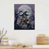 Sinister Hexe Casting a Zauber in einem dunklen Wa Poster (Küche)