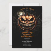 Sinister Jack-O-Lantern Pumpkin-Halloween-Party Einladung (Vorderseite)