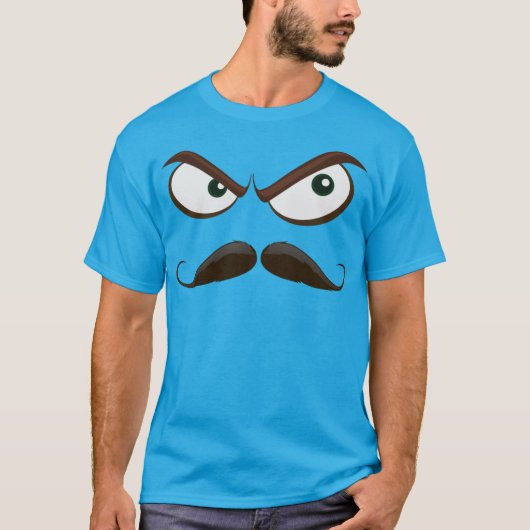 Sinister Mustache Emoji T - Shirt (Vorderseite)