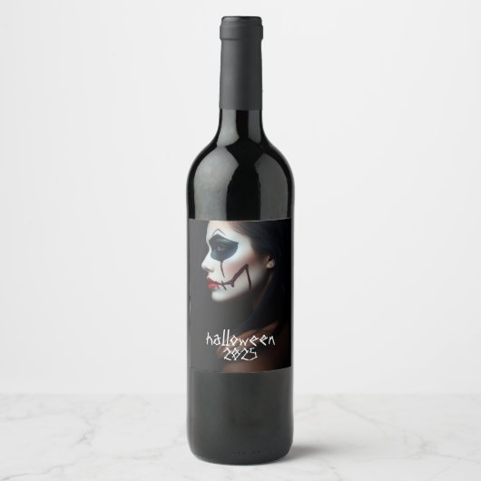 Sinister Sip - Halloween Wine Label von STUDIO 69 Weinetikett (Vorderseite)