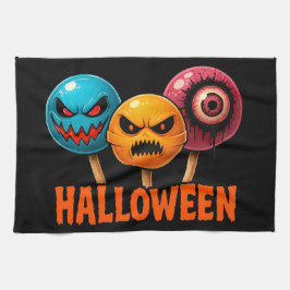 Sinister Süßigkeiten Halloween Geschirrtuch