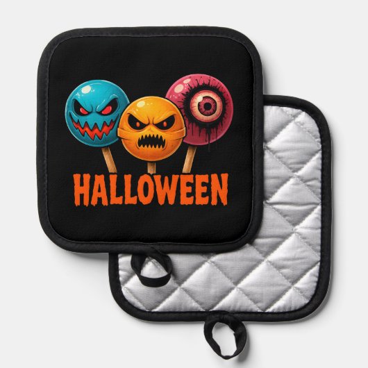 Sinister Süßigkeiten Halloween Topflappen (Vorderseite/Rückseite)