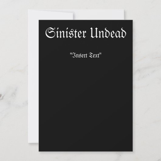 Sinister Untot Einladung (Rückseite)