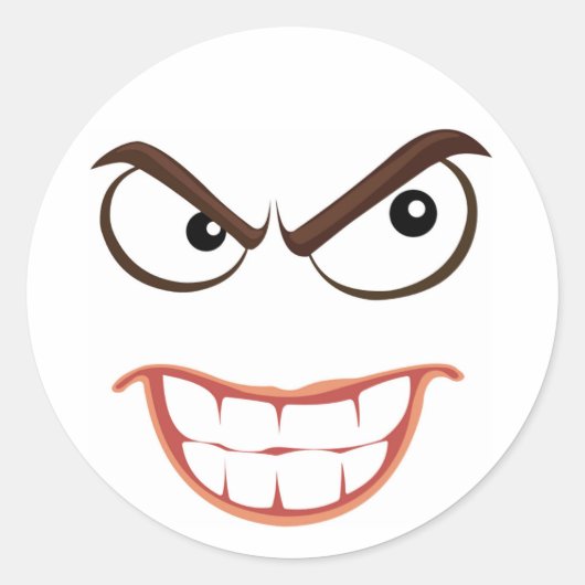 SINISTERGESICHT RUNDER AUFKLEBER (Vorderseite)