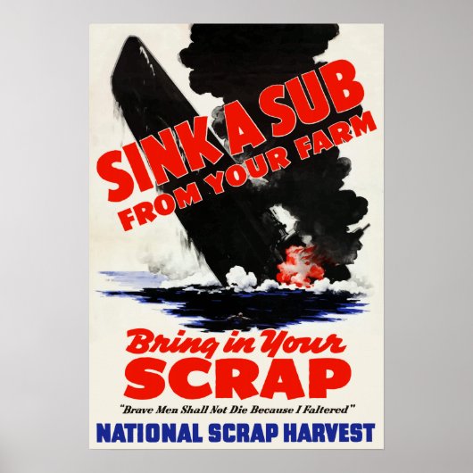 Sink einen Sub von deinem Bauernhof Poster (Vorne)