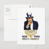 Sink it Drink it Abe Lincoln Postkarte (Vorne/Hinten)