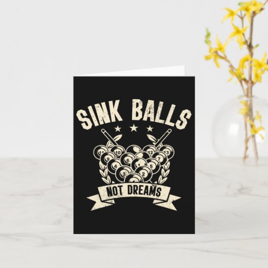 Sink Not Dreams Billard Billard Player Karte (Gelbe Blume)