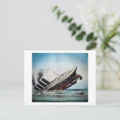 Sinken des Titanic Magic Lantern Slide Postkarte (Stehend Vorderseite)