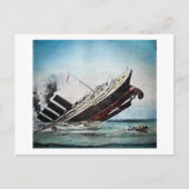 Sinken des Titanic Magic Lantern Slide Postkarte (Vorderseite)