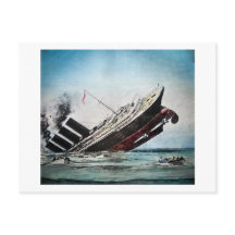 Sinken des Titanic Magic Lantern Slide